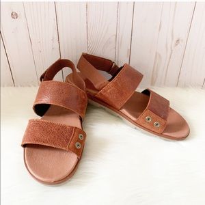 Sorel Torpeda Strap Flat Sandal Rustic Brown NWOB